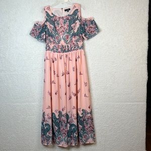 NWT Suzanne Betro Womens Cold Shoulder Floral Dress SIZE MEDIUM  NEW WITH TAGS